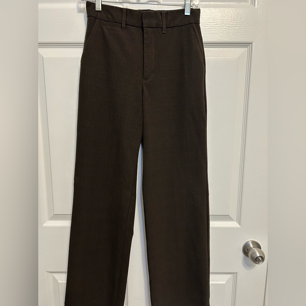 zara loose flare dress pants